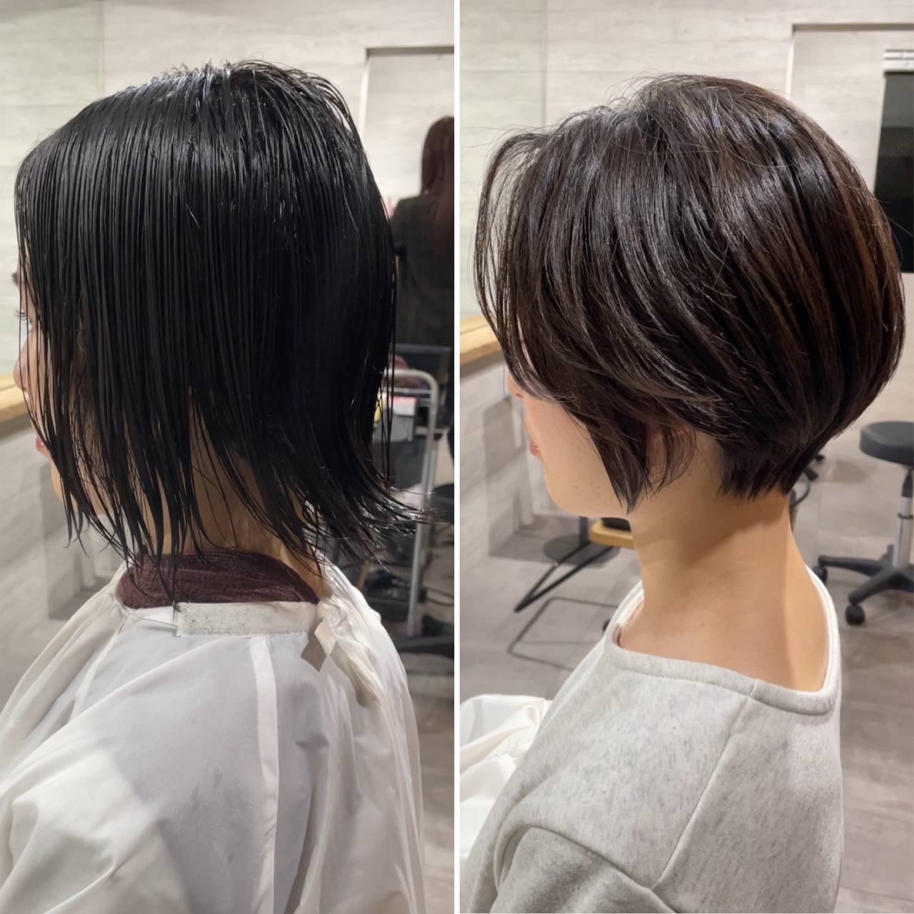 大人可愛い丸みショートで垢抜け！お客様のBefore→After！自由が丘美容室ANNDERアンダーwezer