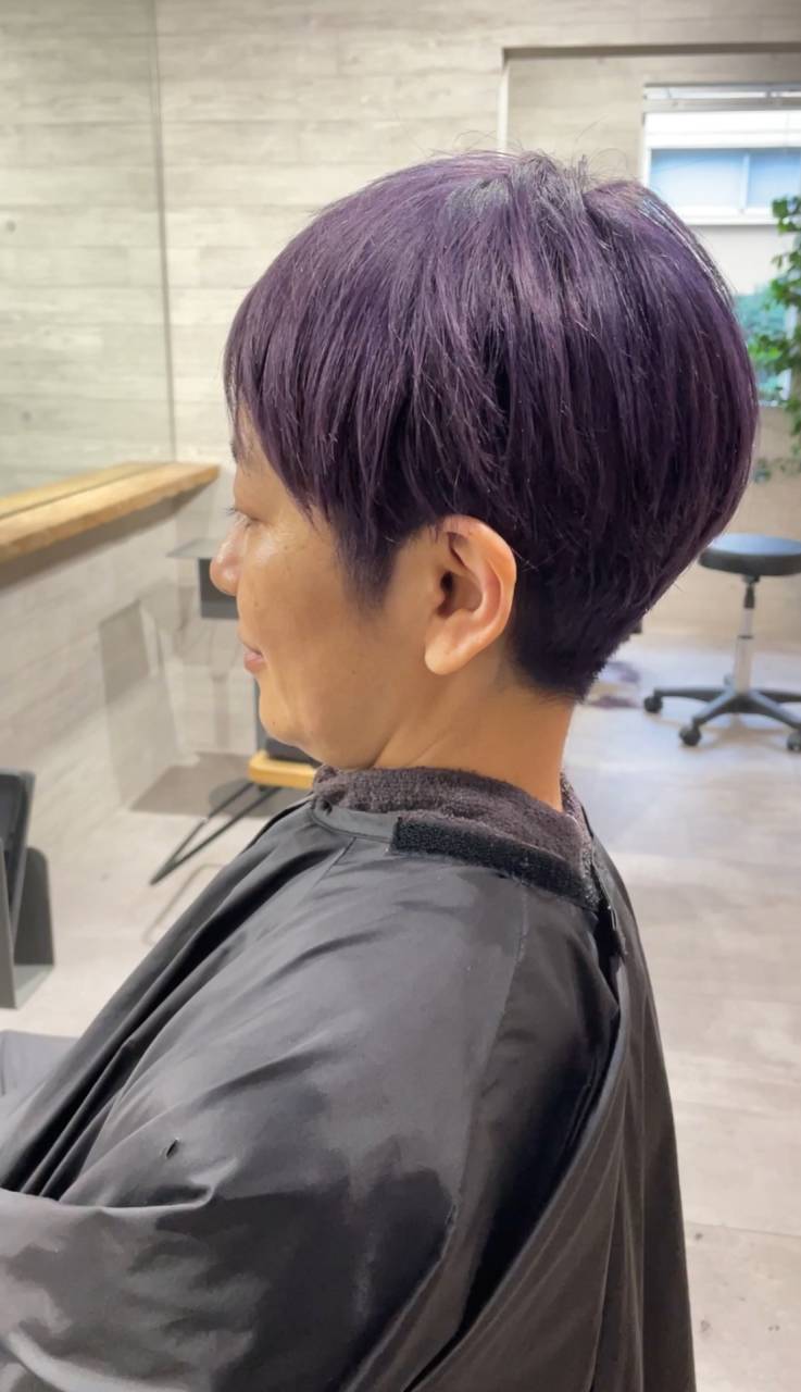 春を先取り！1回のブリーチで叶えるラベンダーカラーショート！自由が丘の美容室ANNDERアンダー東京髪質改善