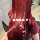 ブリーチ無しダブルカラー　RED！自由が丘の美容室ANNDER