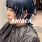 艶ネイビー×レイヤーカットでつくるモードヘア｜自由が丘ANNDER
